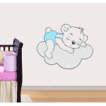 Παιδικό Αυτοκόλλητο Τοίχου - Αρκουδάκι στα σύννεφα 05